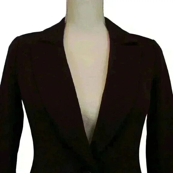 WHBM Burgundy Everyday Knit Blazer Size 00 - Picture 8 of 9